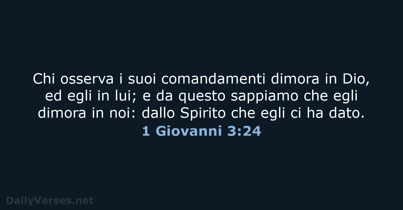 1 Giovanni 3:24 - LND