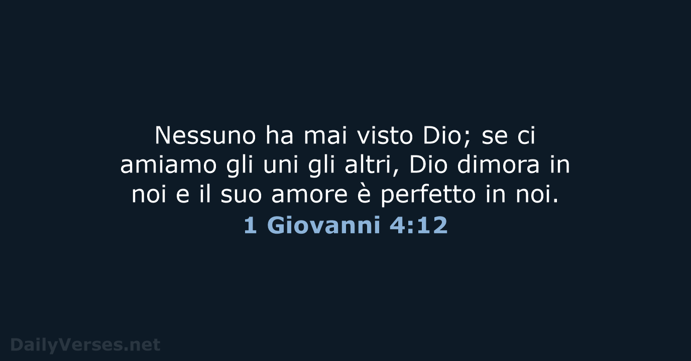 1 Giovanni 4:12 - LND