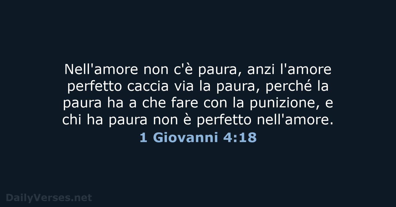 1 Giovanni 4:18 - LND