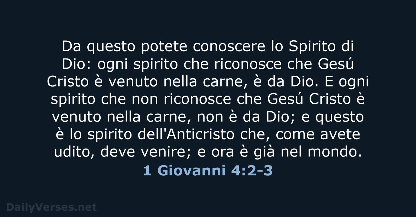 1 Giovanni 4:2-3 - LND