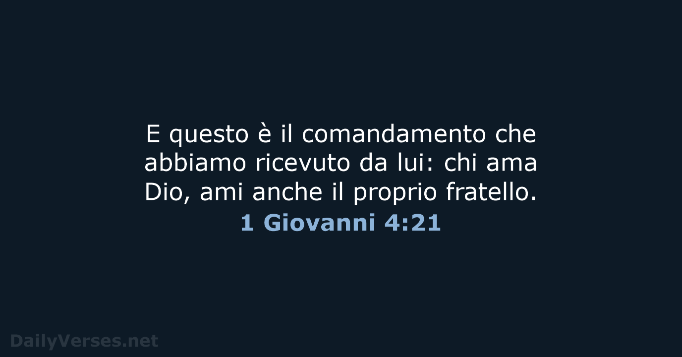 1 Giovanni 4:21 - LND