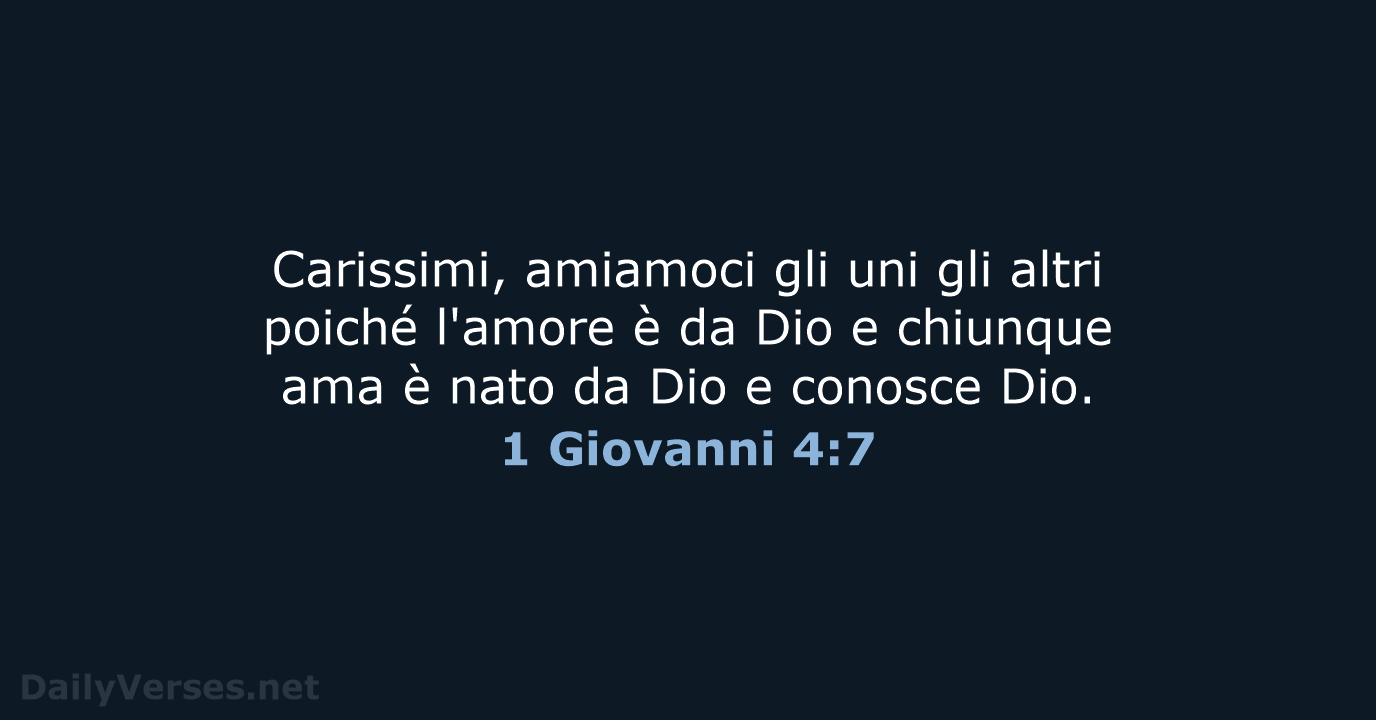 1 Giovanni 4:7 - LND
