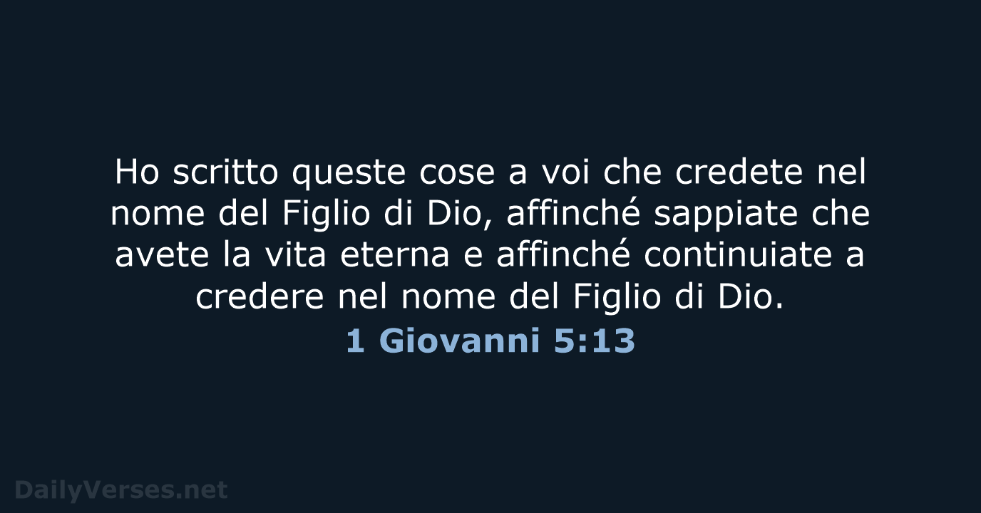 1 Giovanni 5:13 - LND