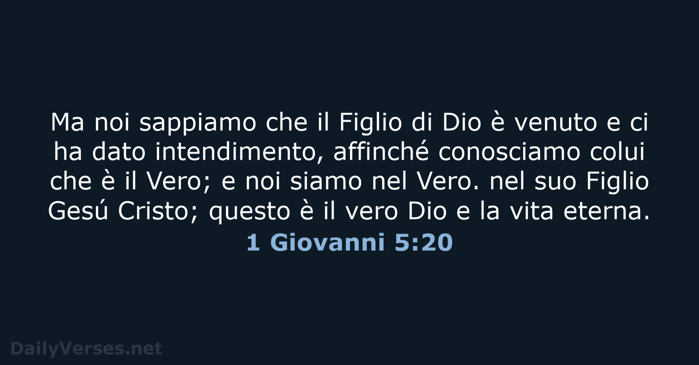 1 Giovanni 5:20 - LND