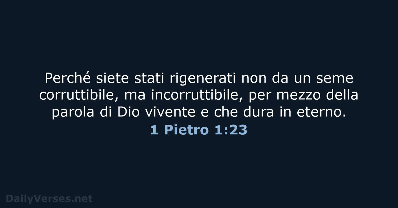 1 Pietro 1:23 - LND