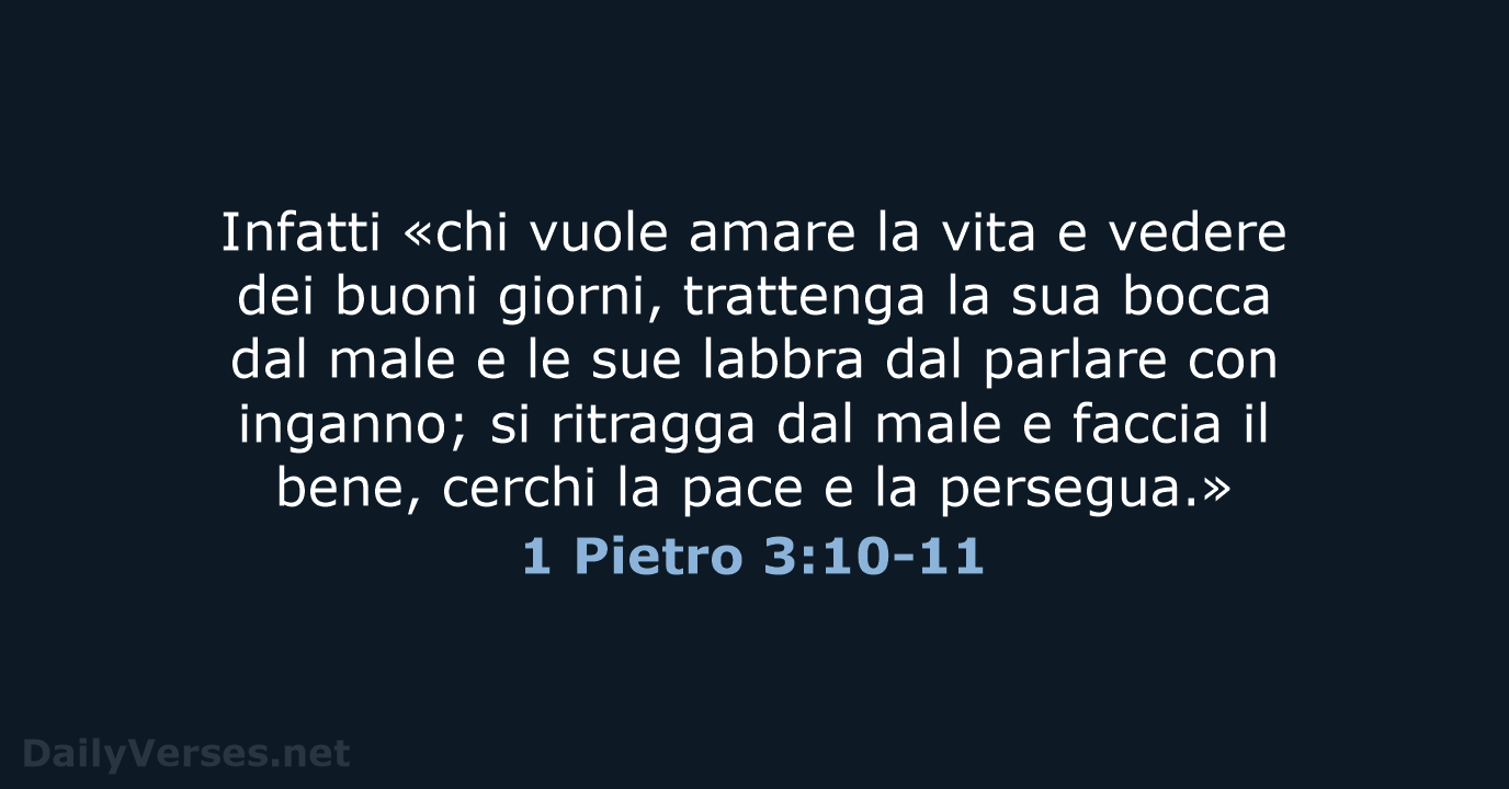1 Pietro 3:10-11 - LND