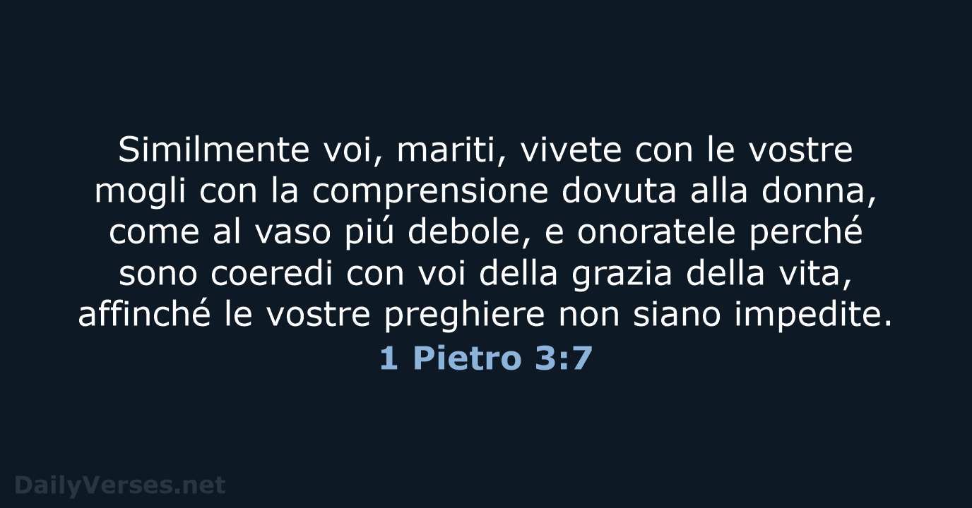 1 Pietro 3:7 - LND