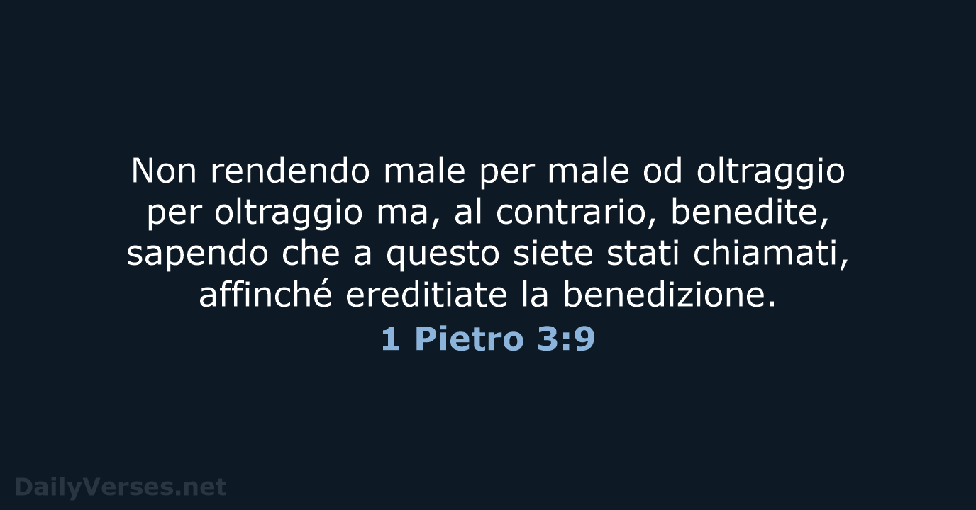 1 Pietro 3:9 - LND