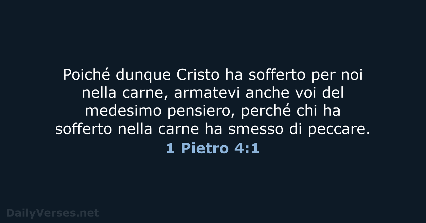 1 Pietro 4:1 - LND