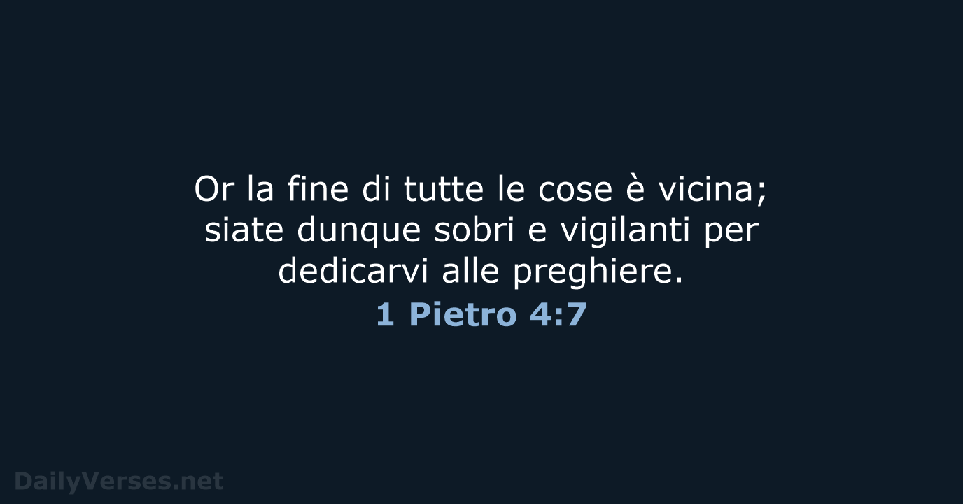 1 Pietro 4:7 - LND