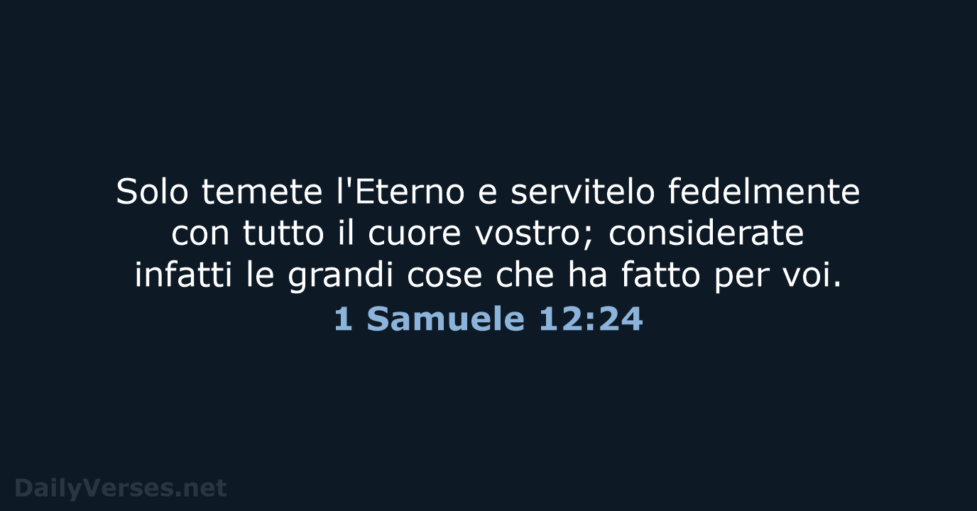 1 Samuele 12:24 - LND
