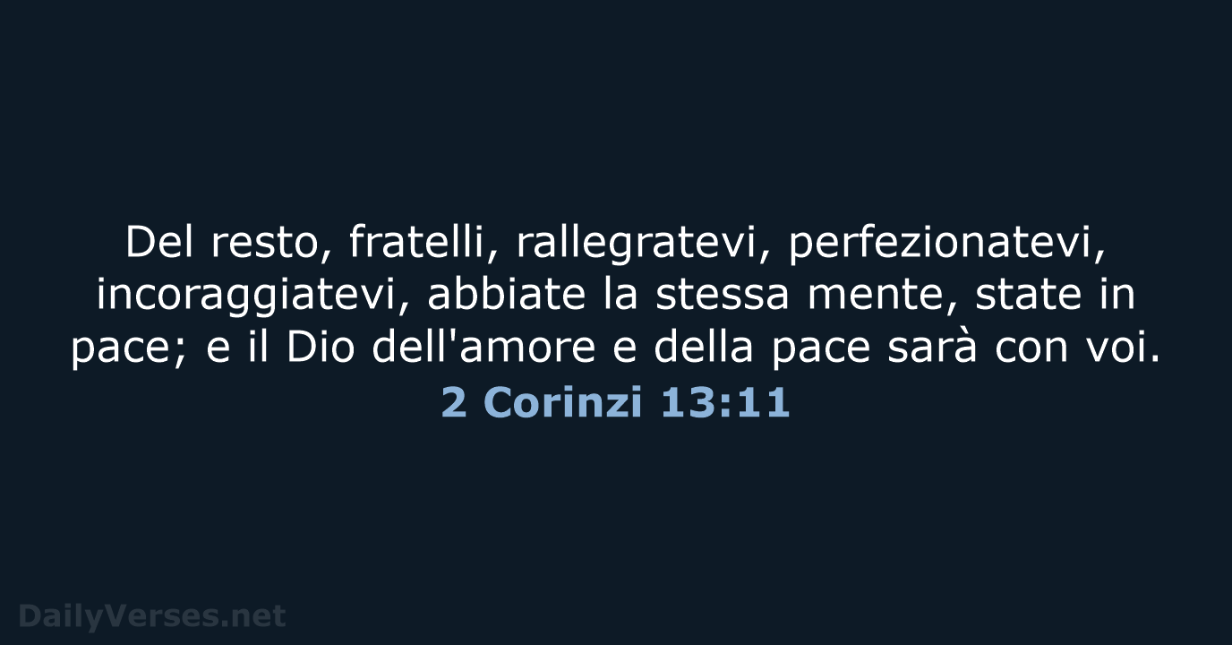 2 Corinzi 13:11 - LND