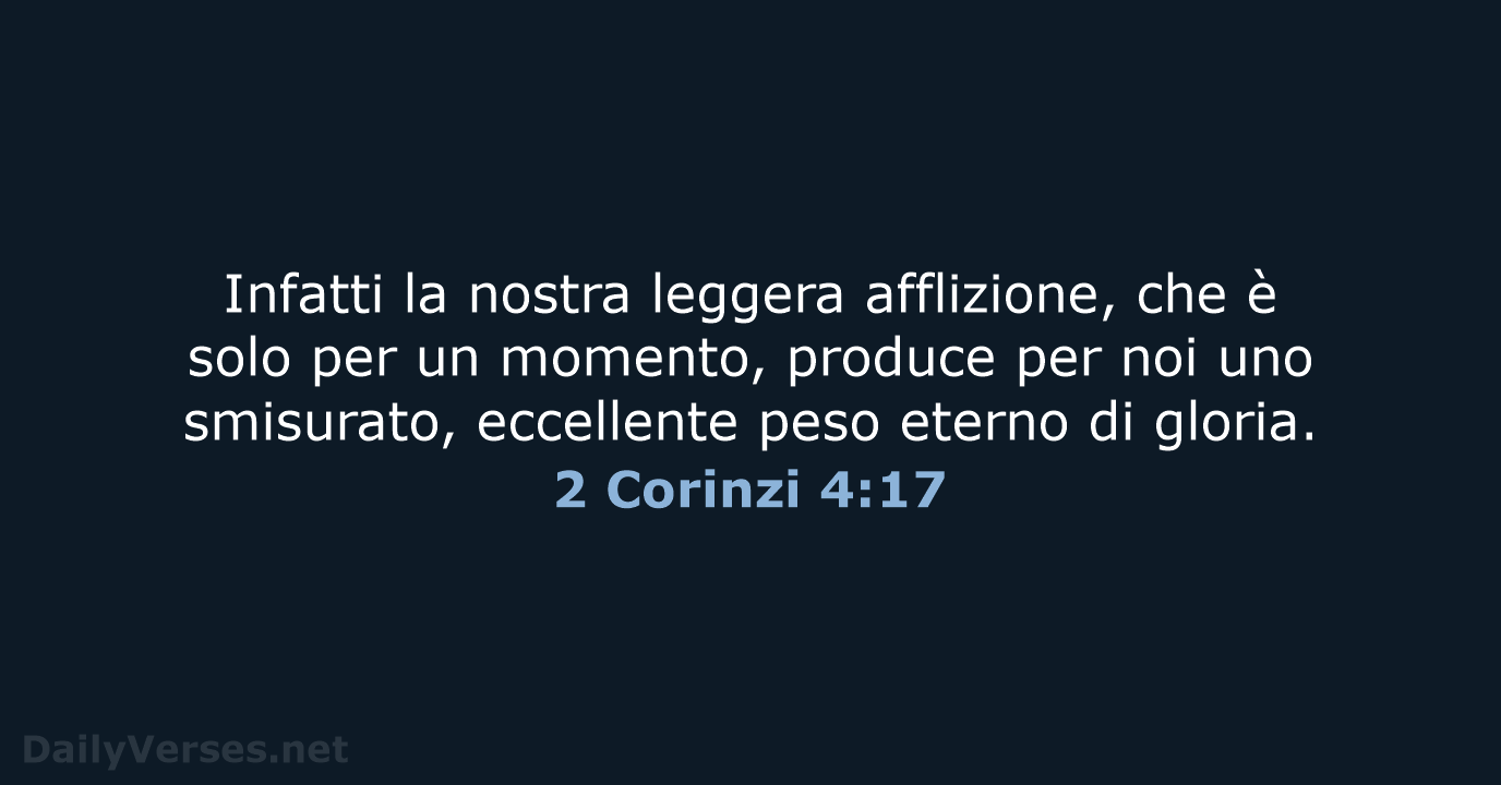 2 Corinzi 4:17 - LND