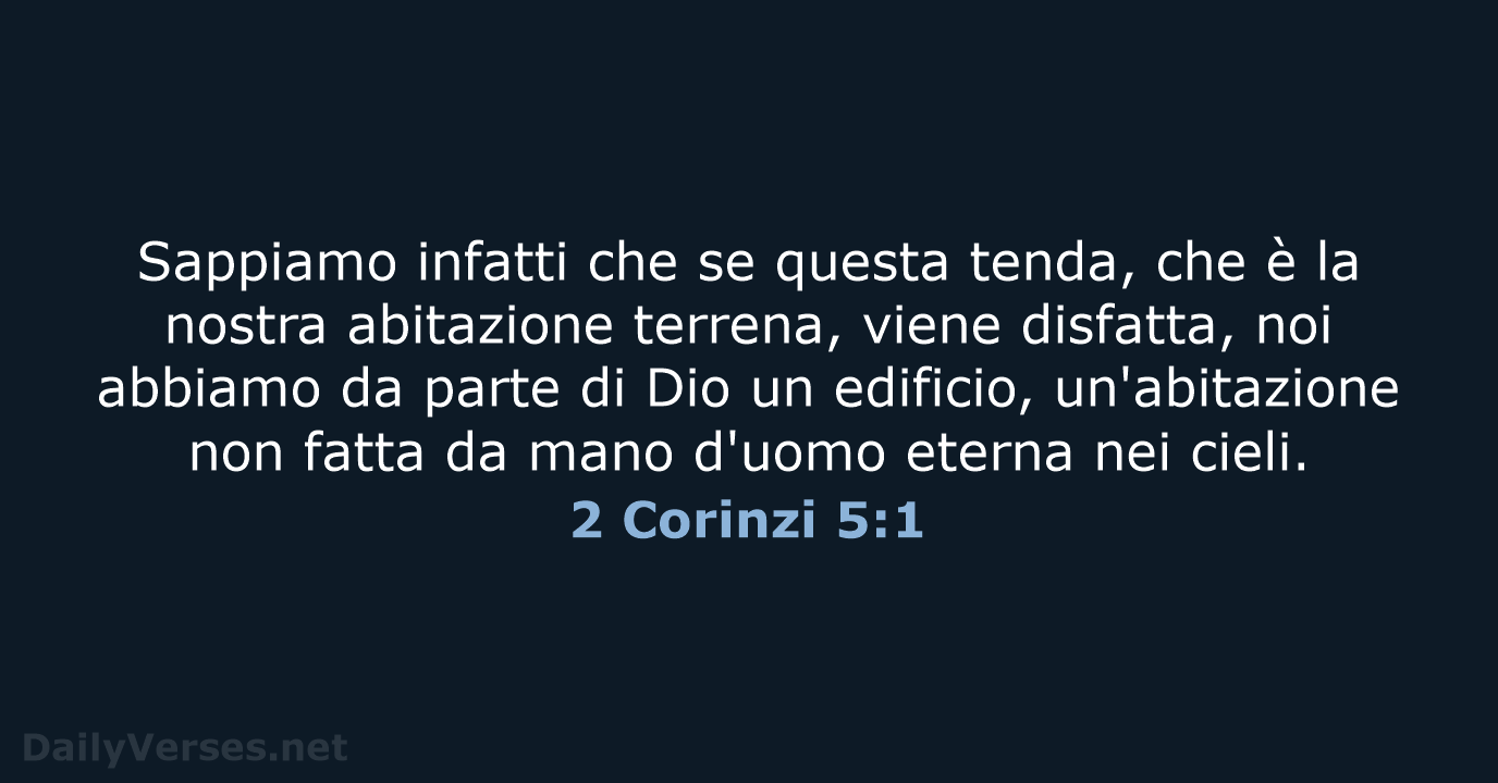 2 Corinzi 5:1 - LND