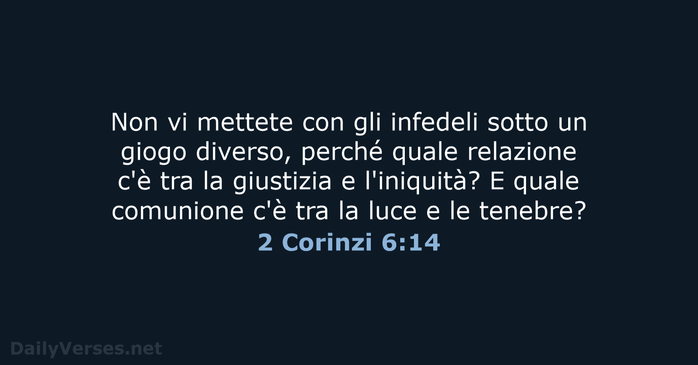 2 Corinzi 6:14 - LND