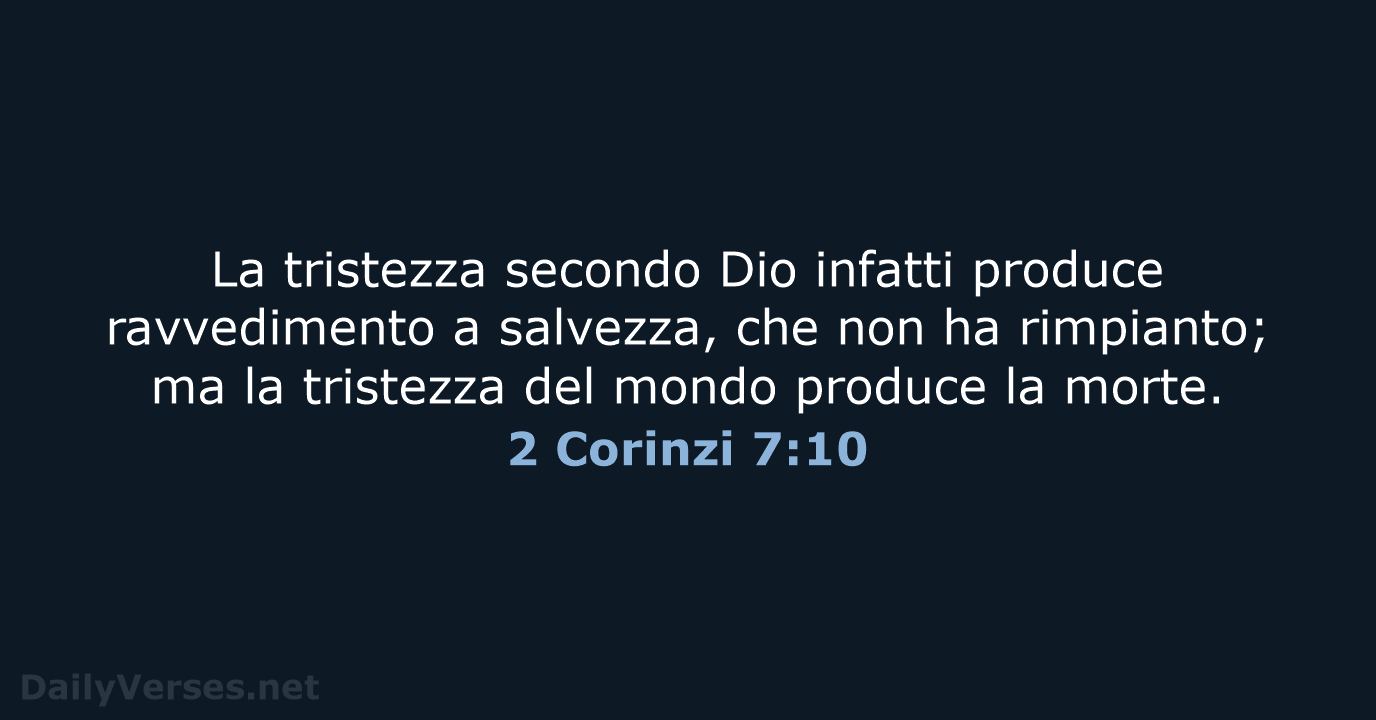 2 Corinzi 7:10 - LND