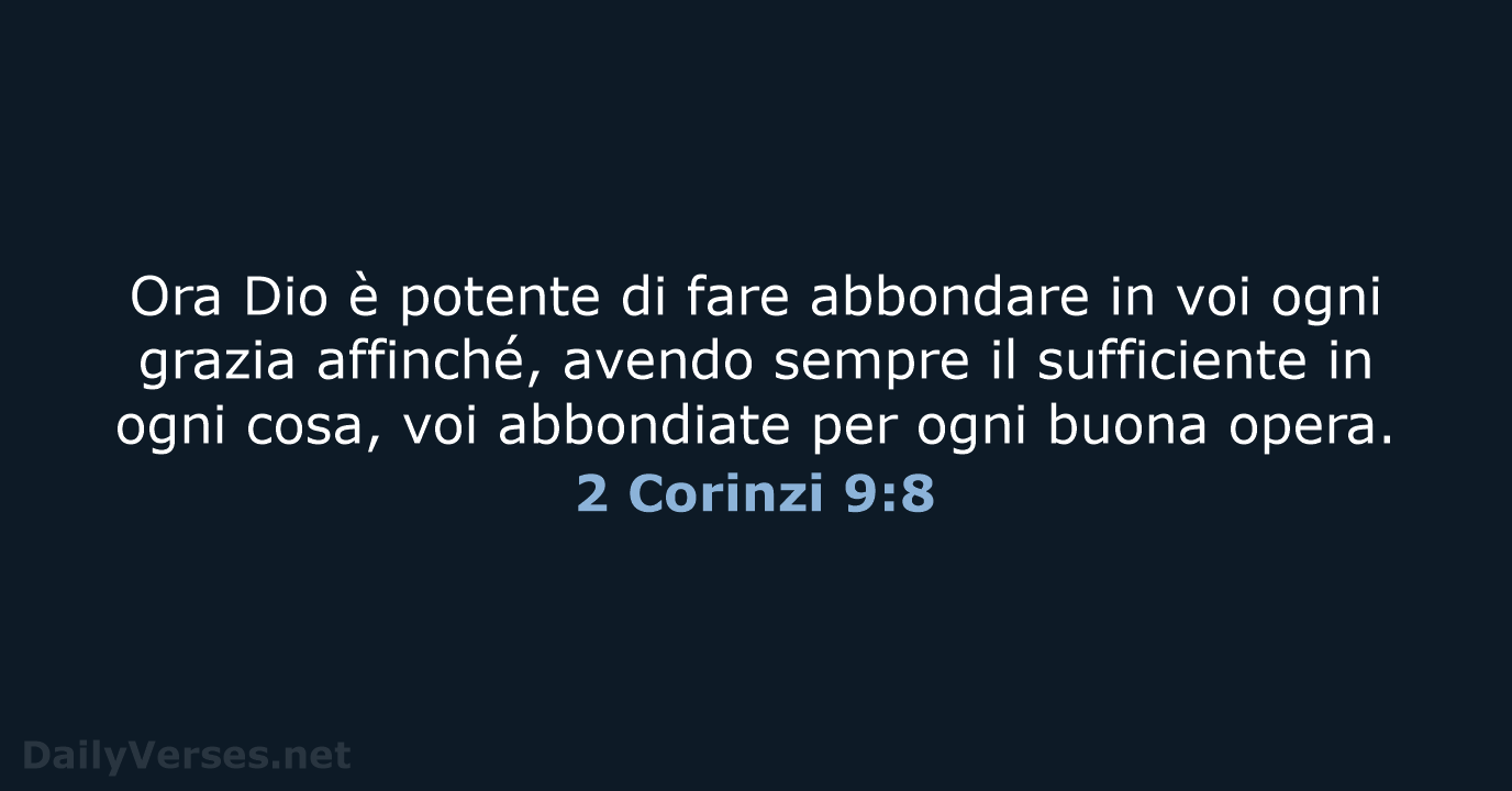 2 Corinzi 9:8 - LND