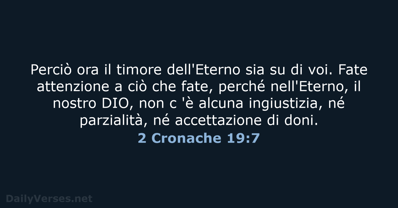 2 Cronache 19:7 - LND