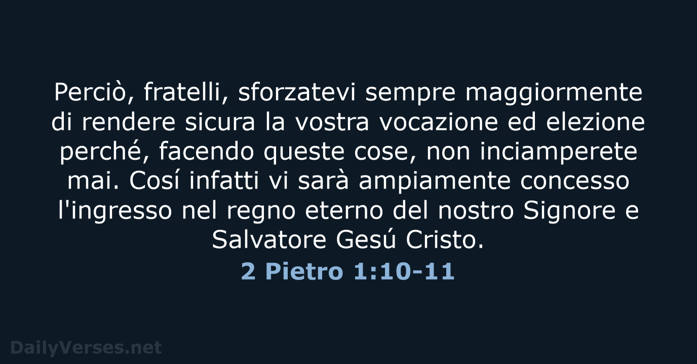 2 Pietro 1:10-11 - LND