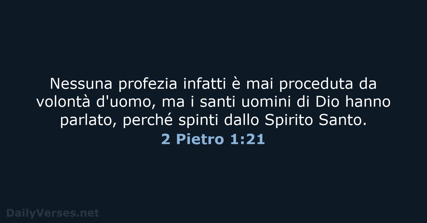 2 Pietro 1:21 - LND