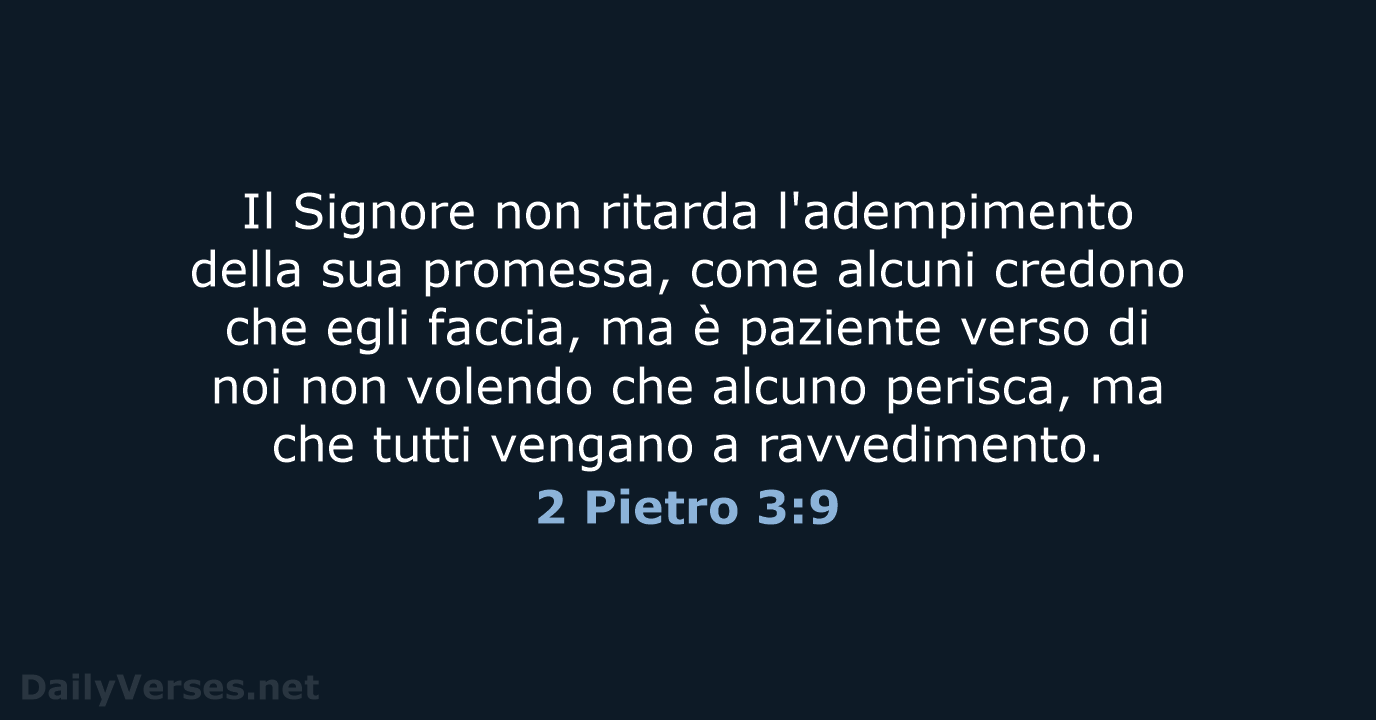 2 Pietro 3:9 - LND