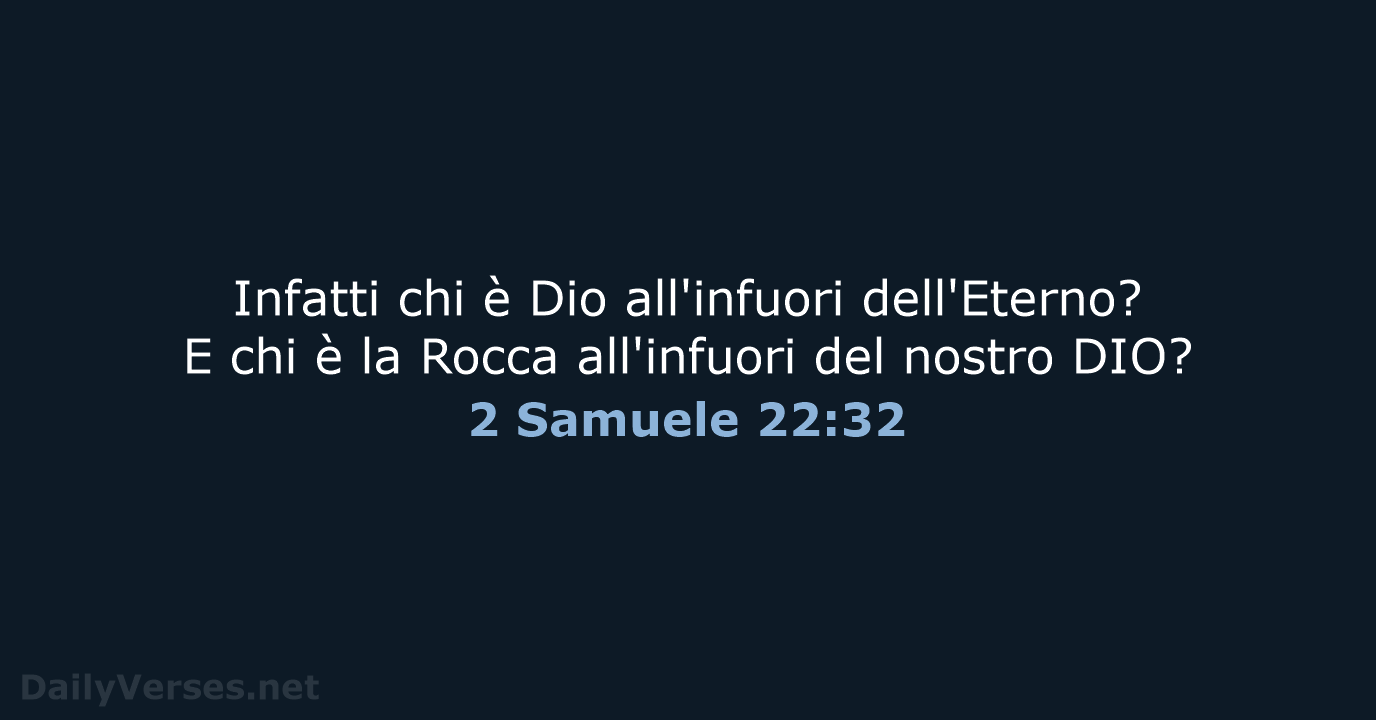 2 Samuele 22:32 - LND