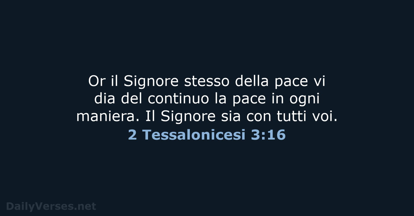 2 Tessalonicesi 3:16 - LND