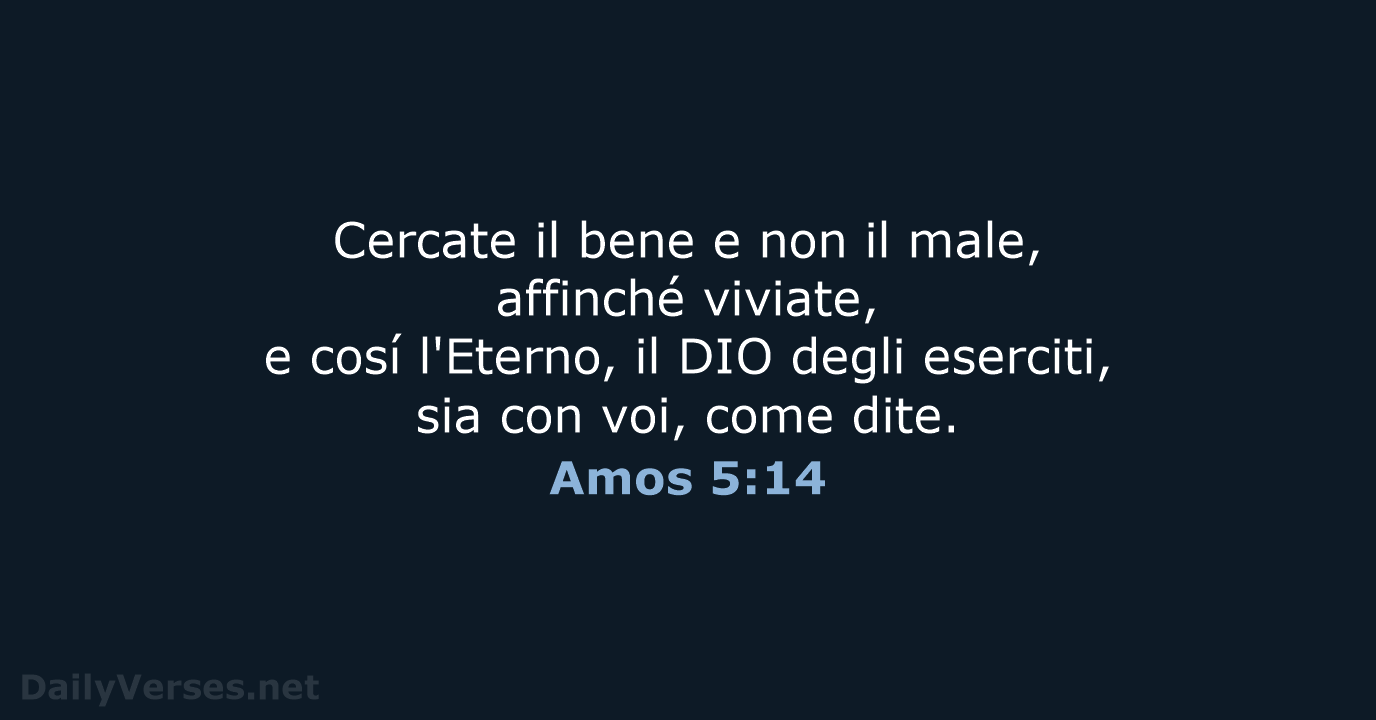 Amos 5:14 - LND