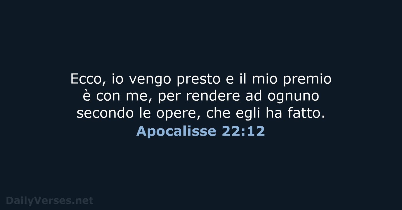 Apocalisse 22:12 - LND