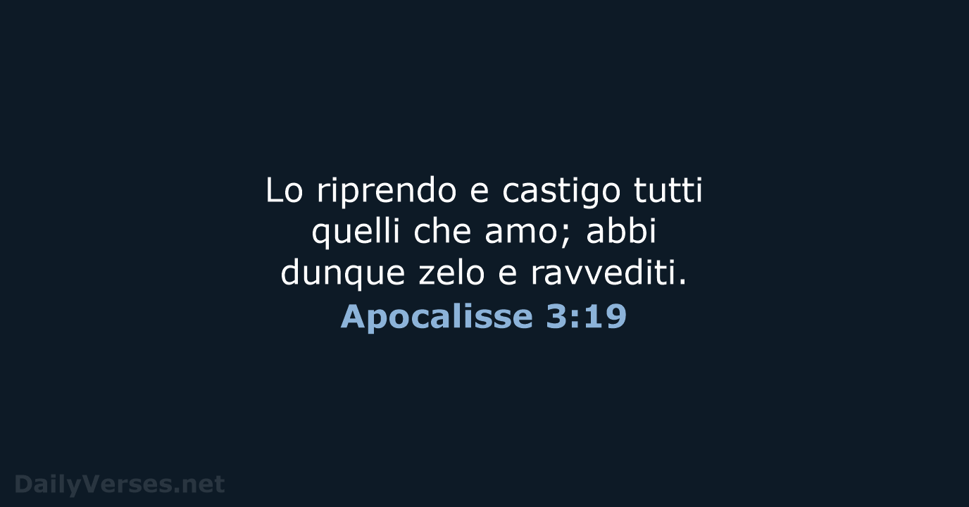 Apocalisse 3:19 - LND