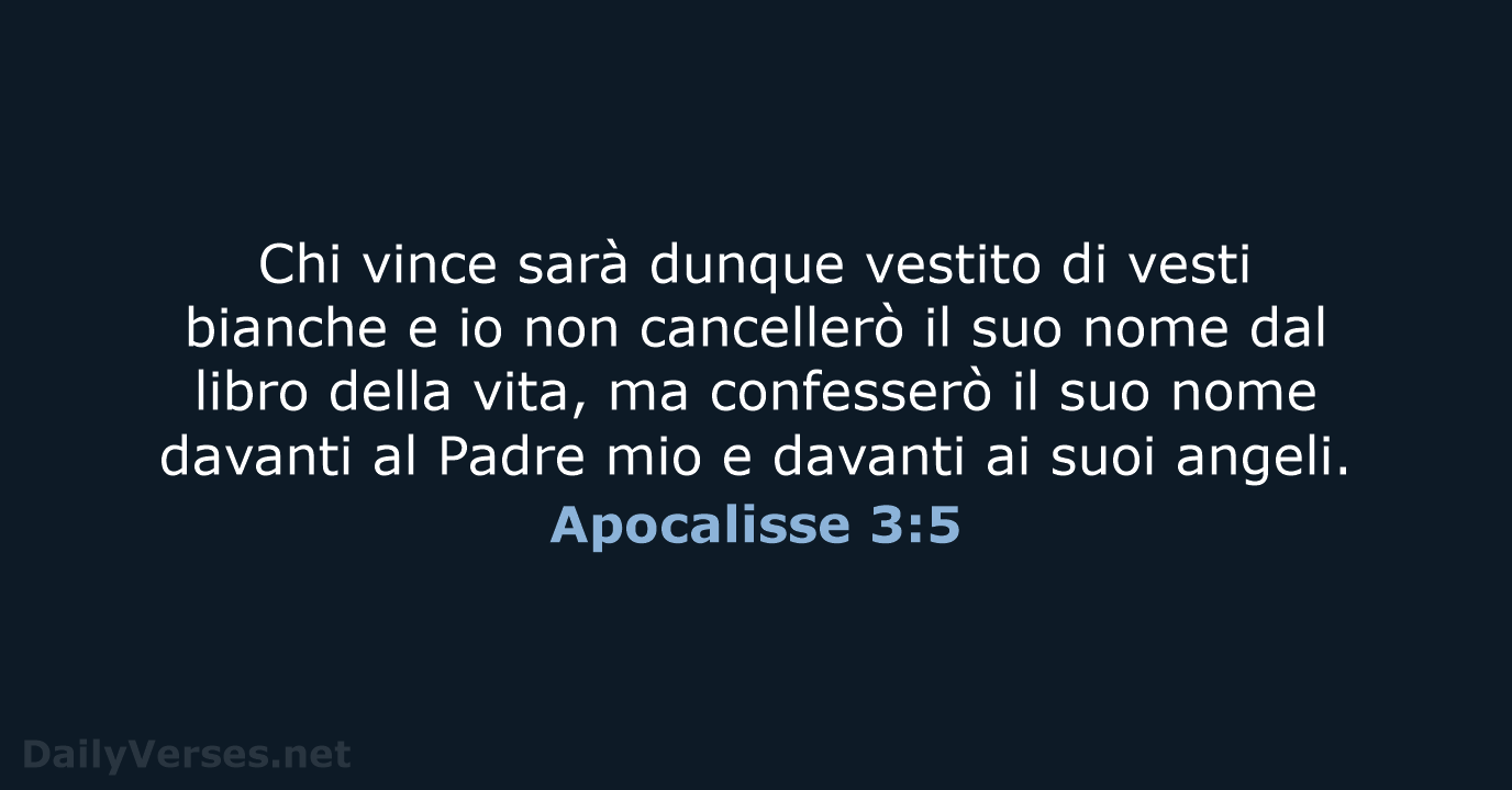 Apocalisse 3:5 - LND