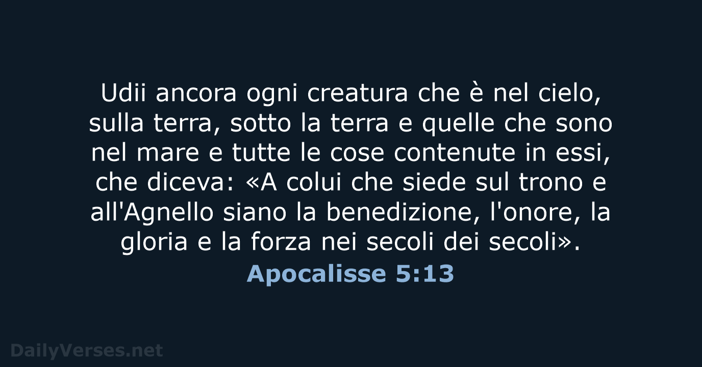 Apocalisse 5:13 - LND