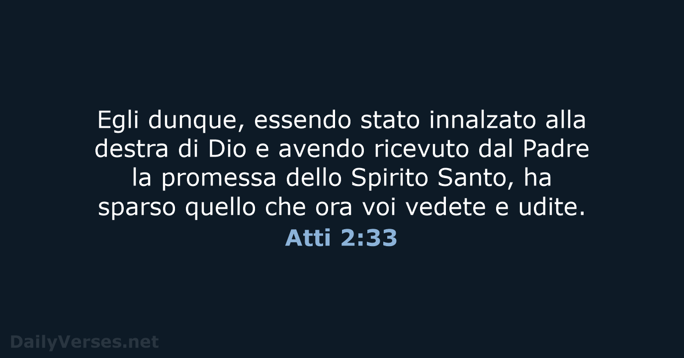Atti 2:33 - LND
