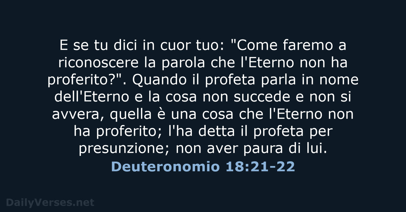 Deuteronomio 18:21-22 - LND