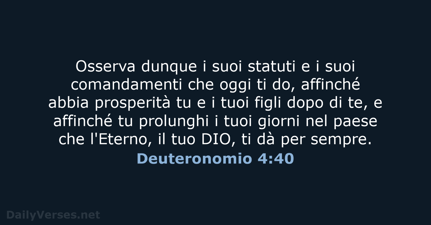 Deuteronomio 4:40 - LND