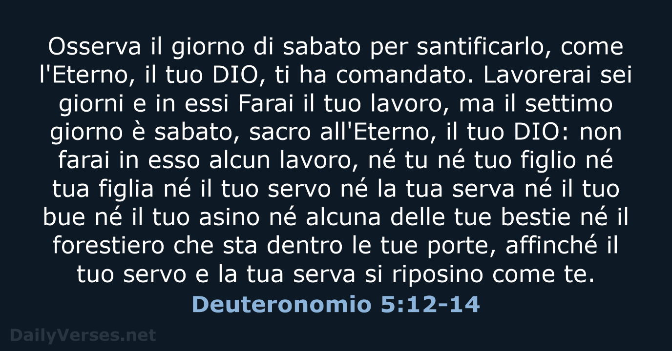 Deuteronomio 5:12-14 - LND