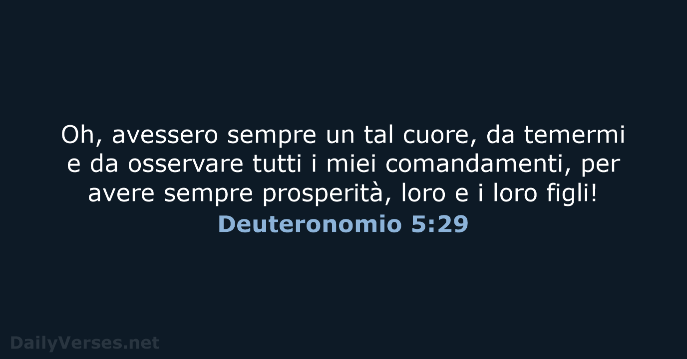 Deuteronomio 5:29 - LND