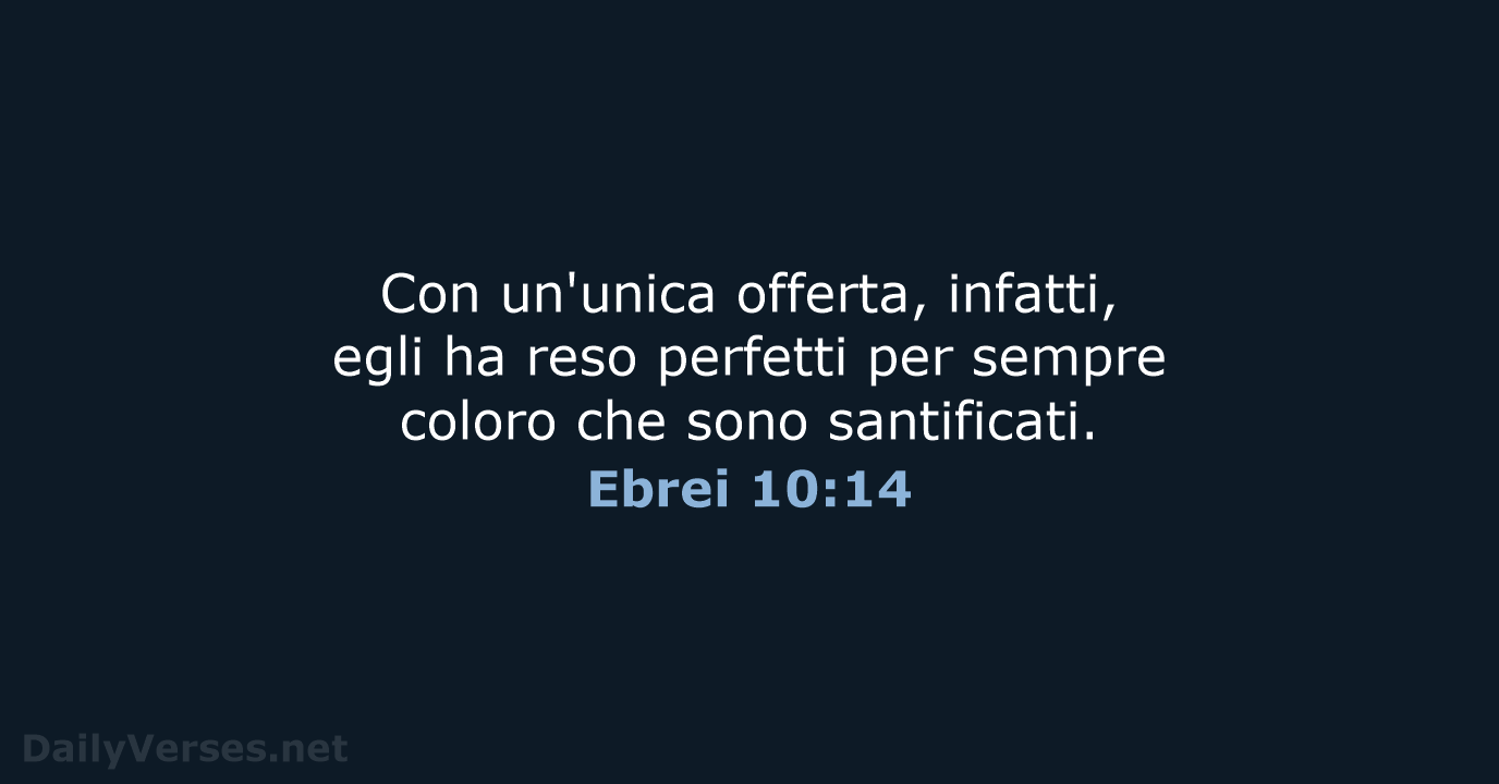 Ebrei 10:14 - LND