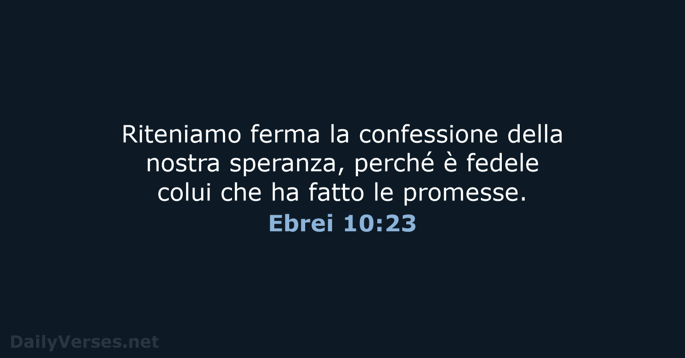 Ebrei 10:23 - LND