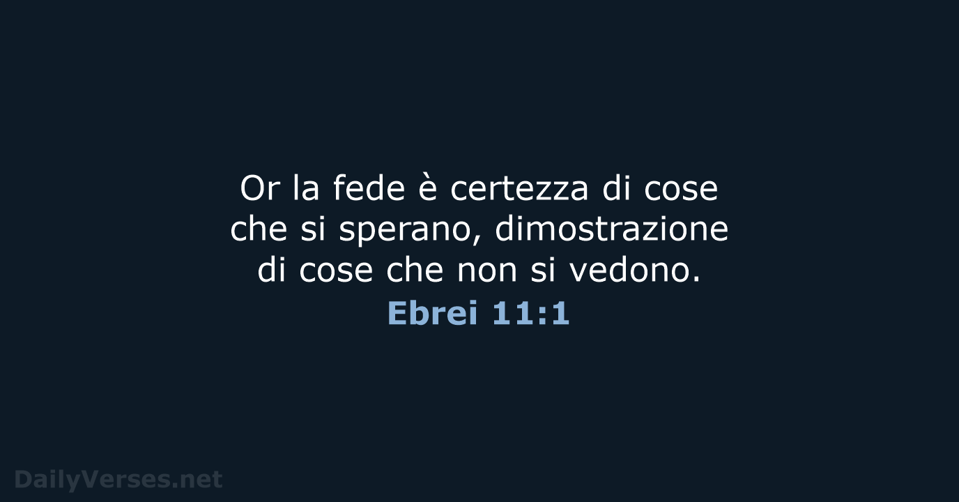 Ebrei 11:1 - LND