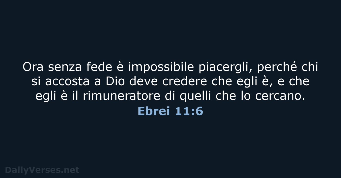 Ebrei 11:6 - LND