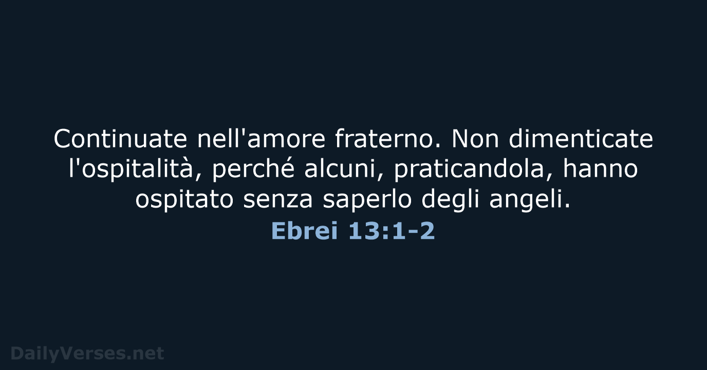 Ebrei 13:1-2 - LND