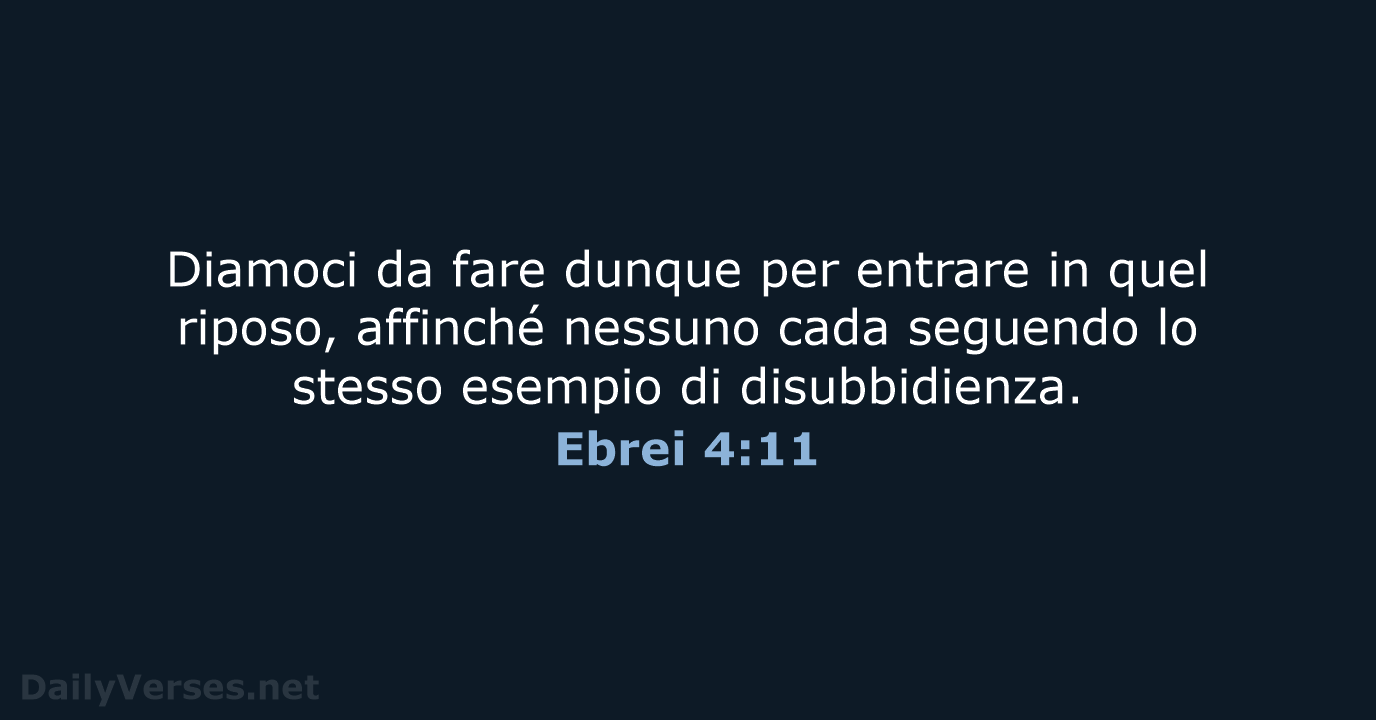 Ebrei 4:11 - LND
