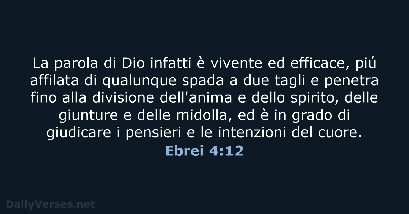 Ebrei 4:12 - LND