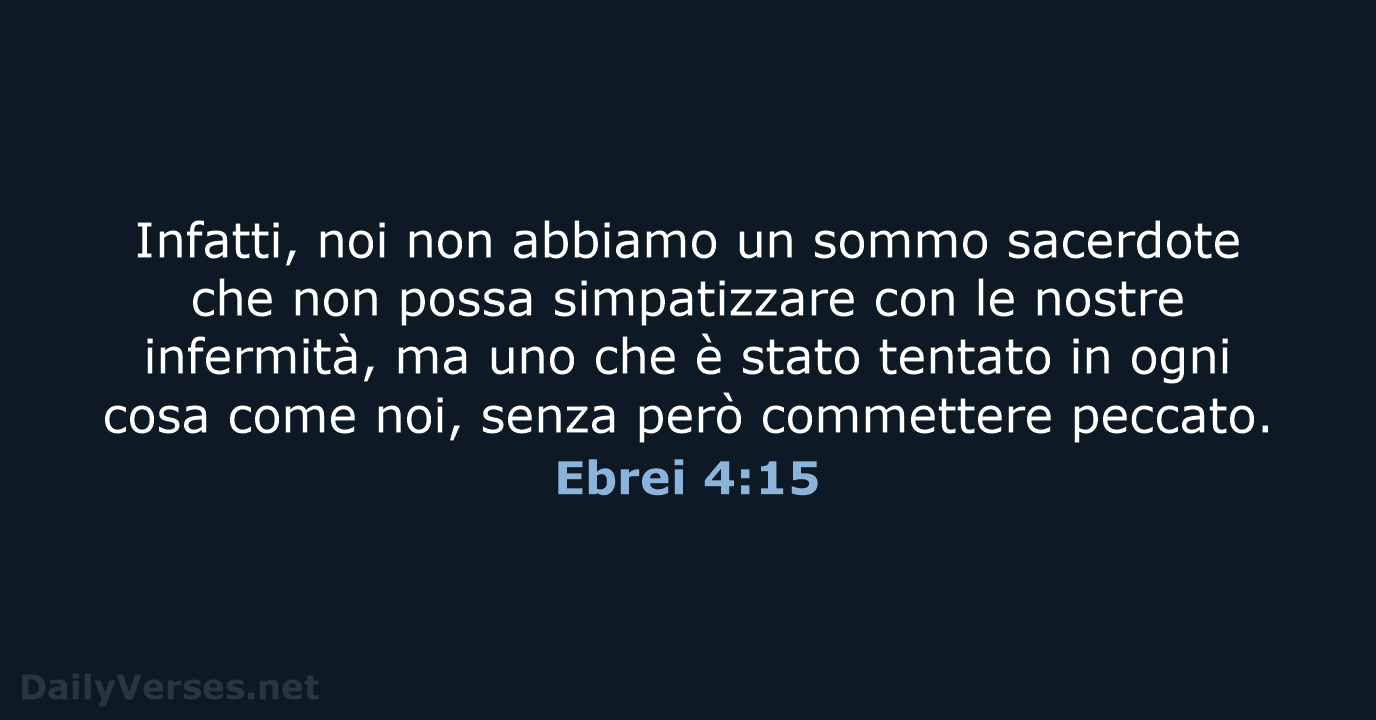 Ebrei 4:15 - LND