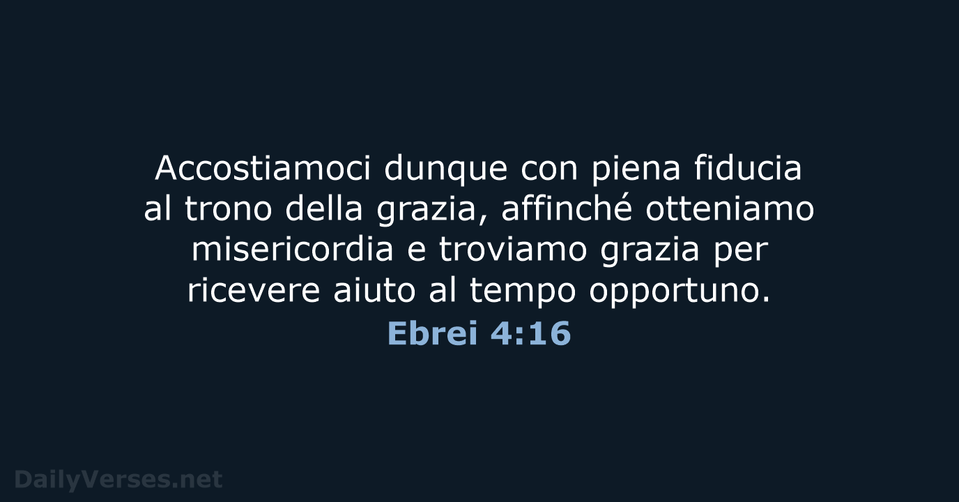 Ebrei 4:16 - LND