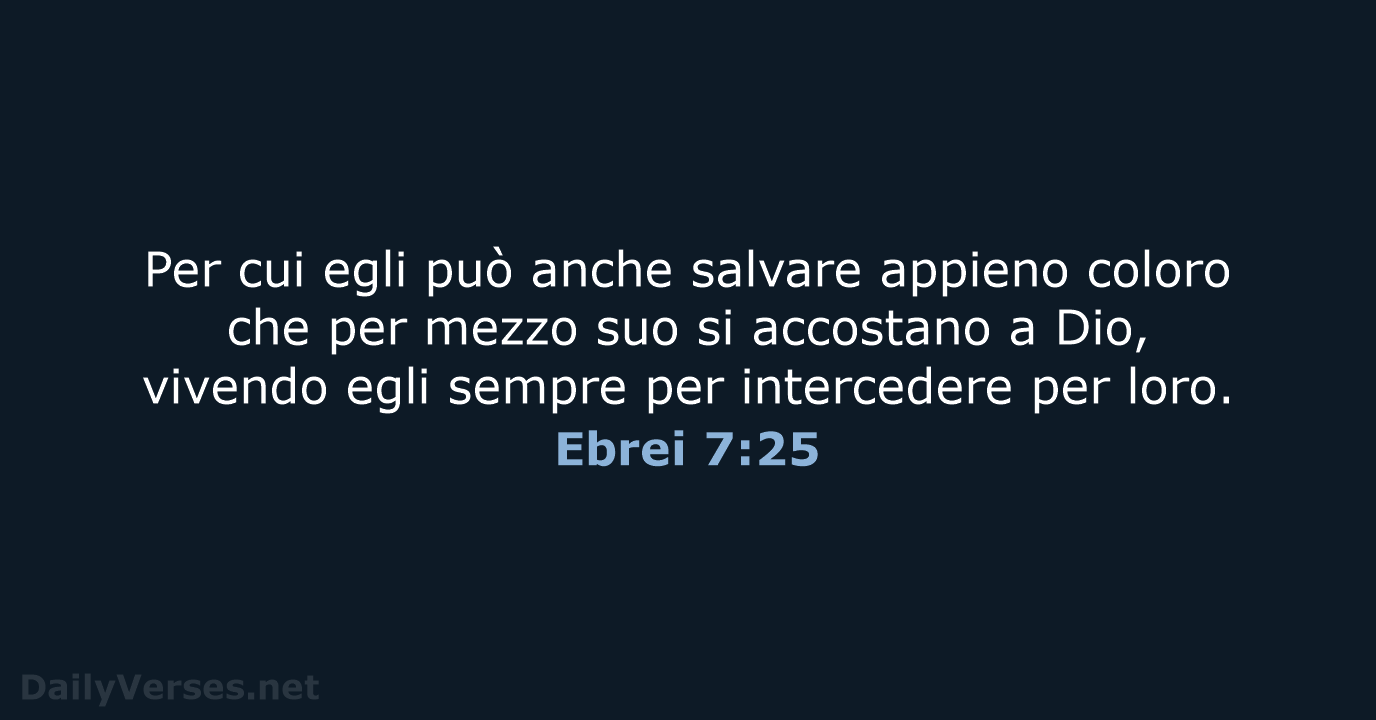Ebrei 7:25 - LND