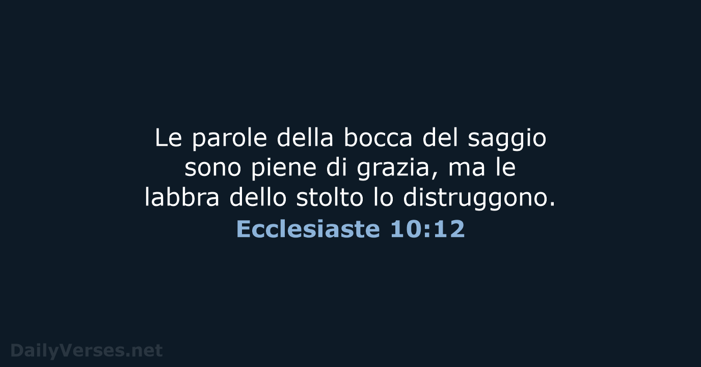 Ecclesiaste 10:12 - LND