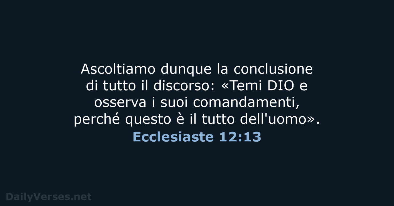 Ecclesiaste 12:13 - LND