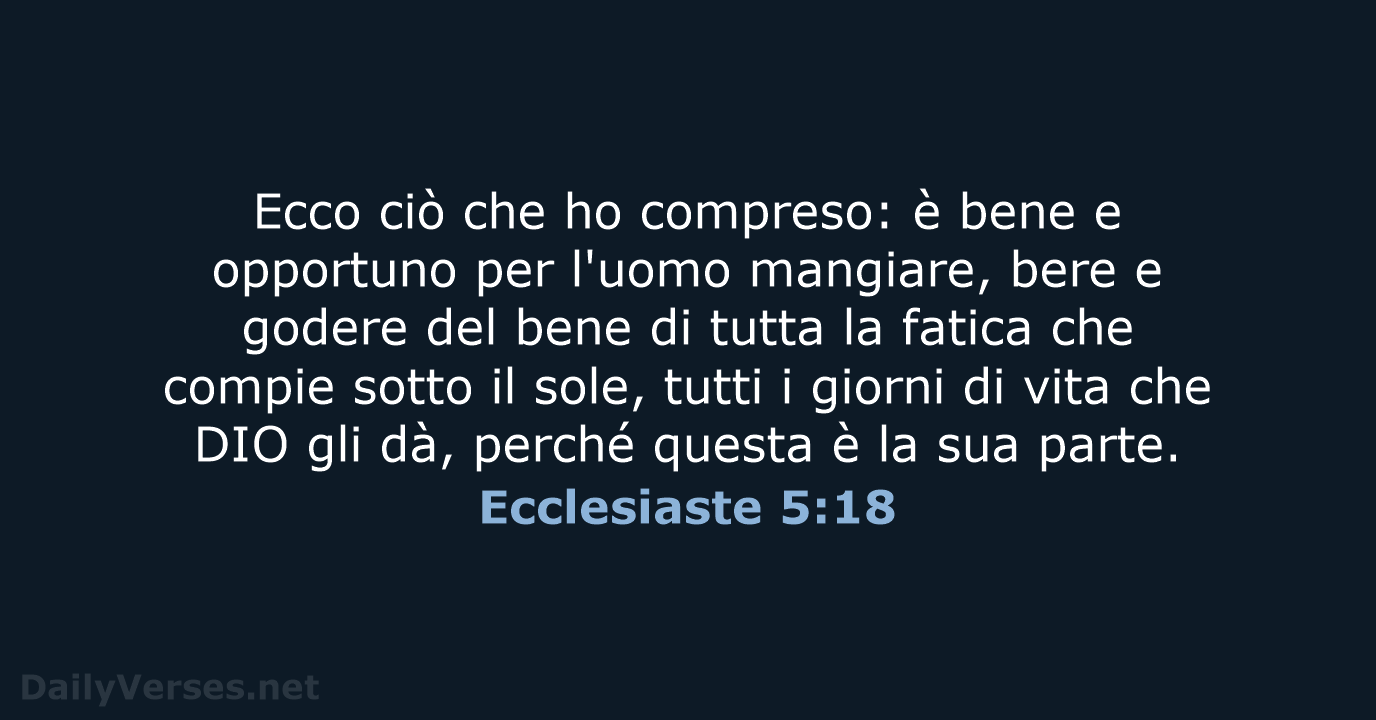 Ecclesiaste 5:18 - LND